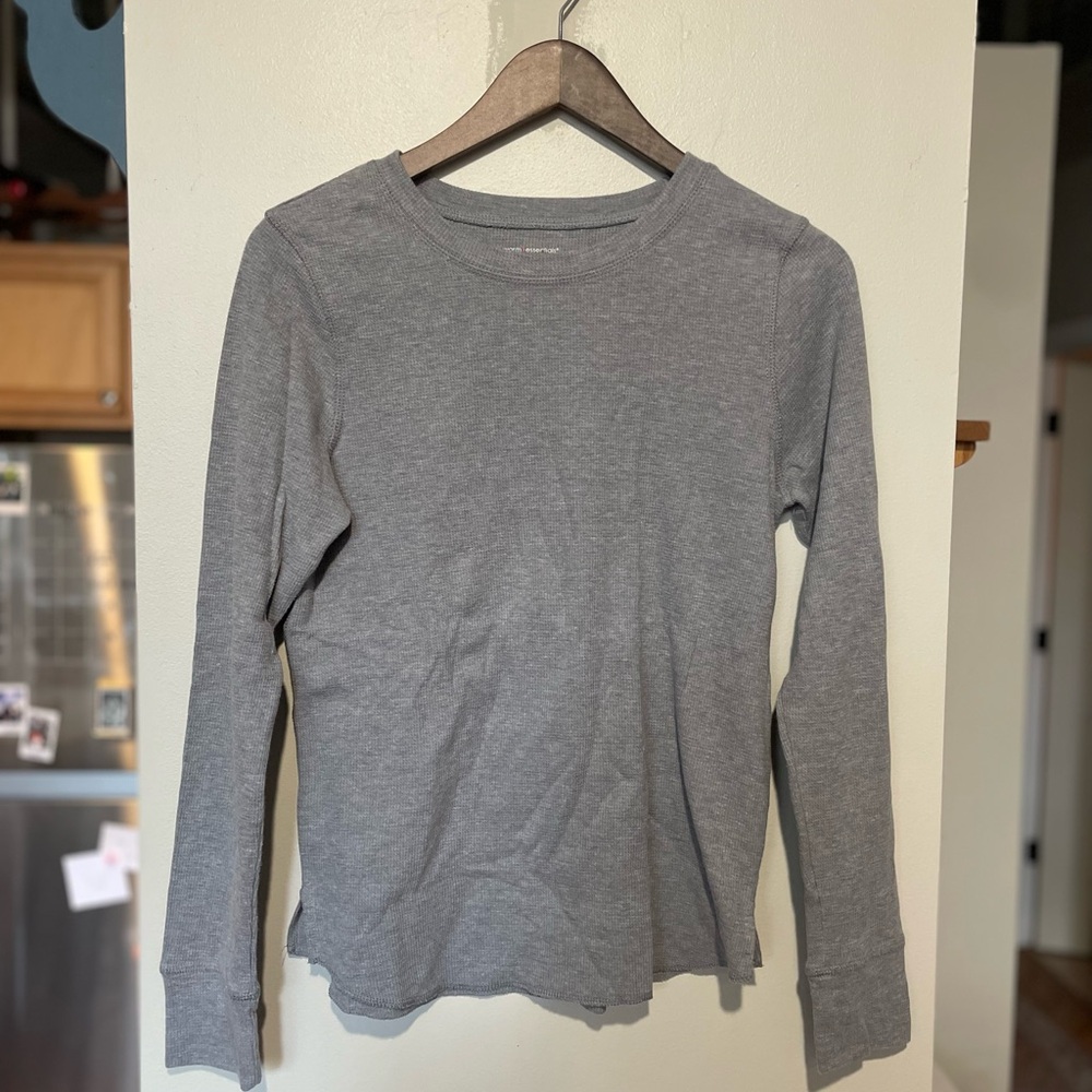 Gray Waffle Long Sleeve